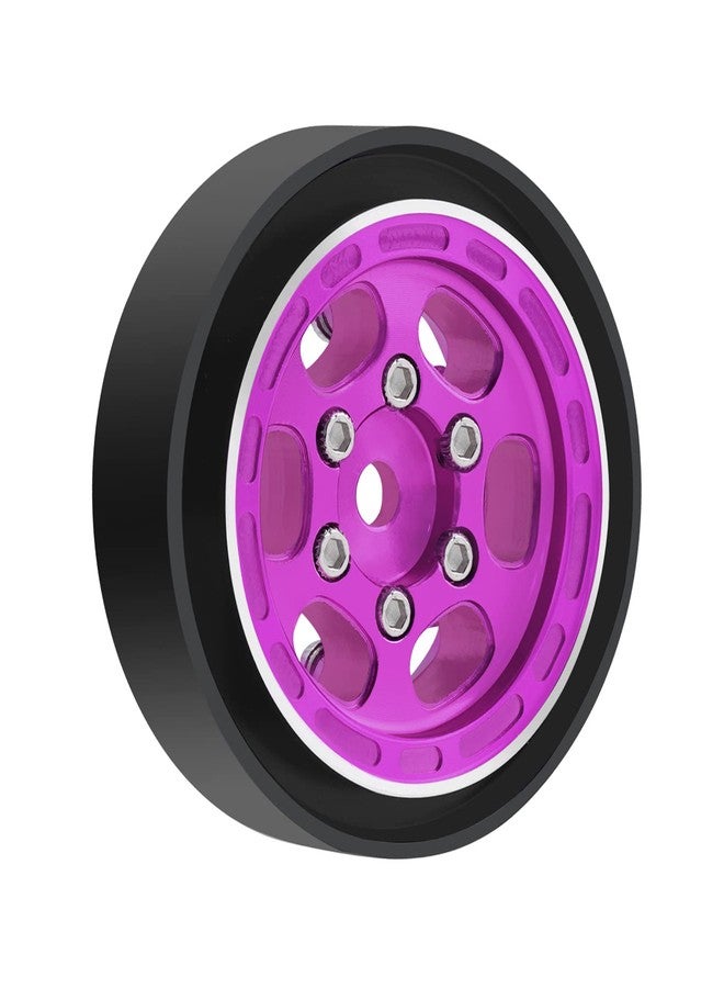 DJX 4PCS Brass 1.0inch Beadlock Wheel Hubs with Brass Rings for 1/18 Traxxas TRX4M Stock Wheel Tire(Pink) - Image 4
